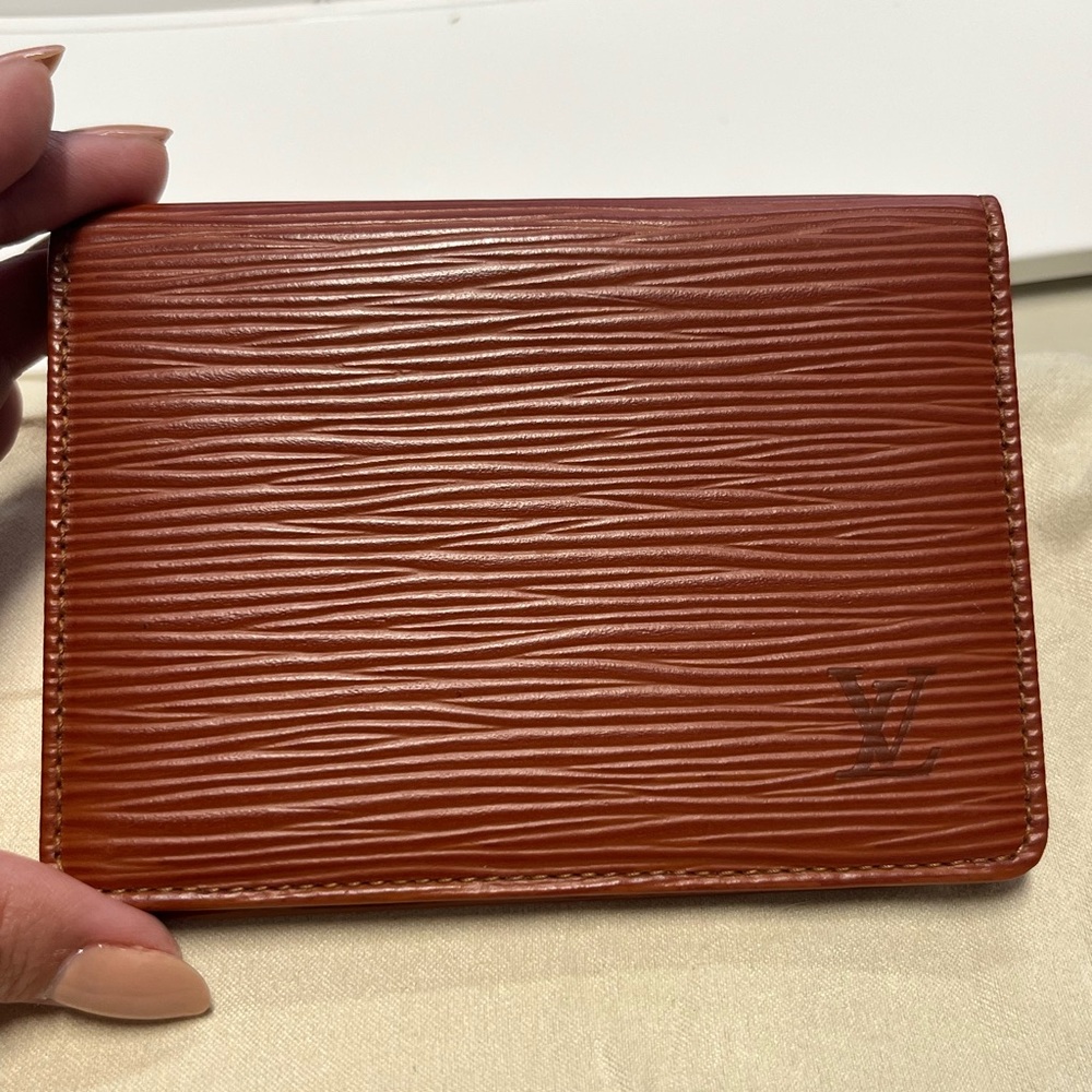 Louis Vuitton brown Epi card case